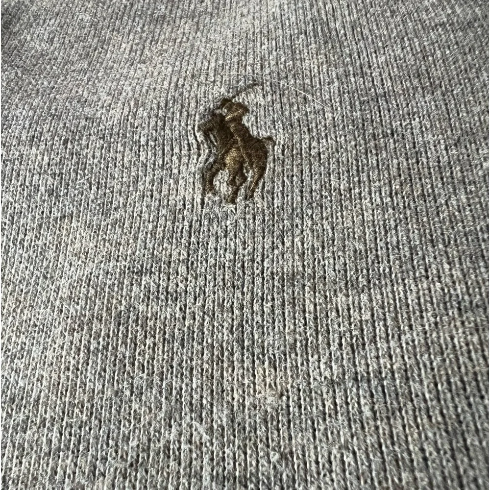 VTG‎ Ralph Lauren polo hooded jacket XL full zip brown 100% cotton knit sweater